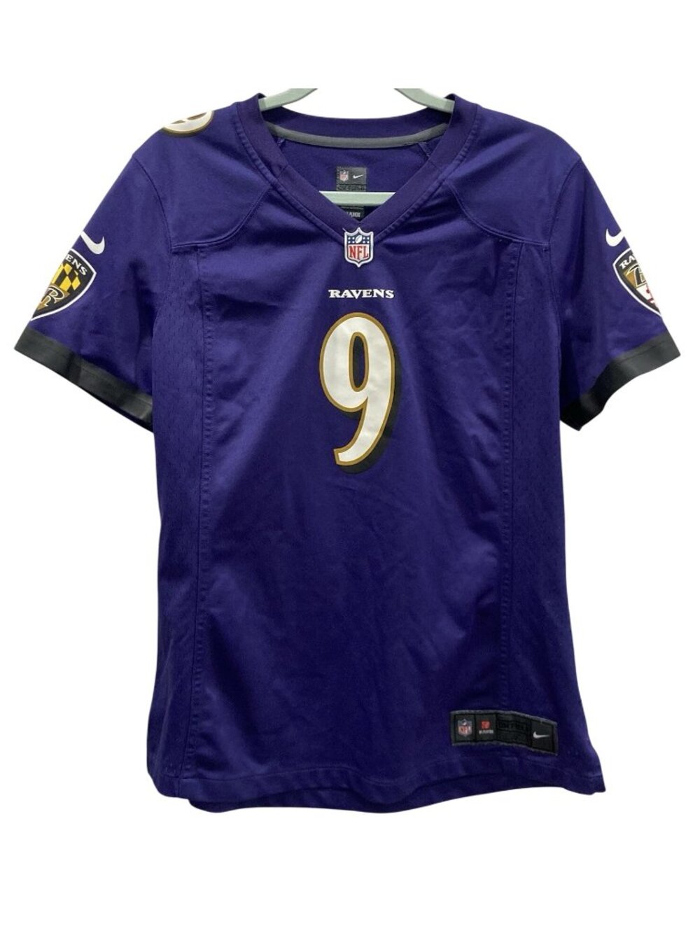 Nike Womens Baltimore Ravens Justin Tucker 9 Purple Jersey L On Field Blokecore